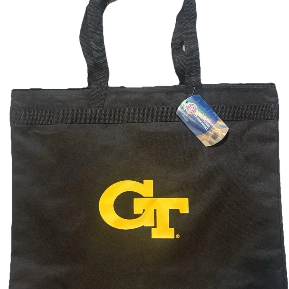 Georgia Tech Yellow Jackets, black and yellow zipper Tote Bag